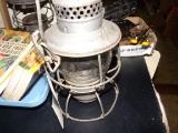 TWO ANTIQUE RR LANTERNS PENNSYLVANIA RR WITH CLEAR GLASS AND B&O RAILROAD M