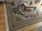 FLORAL DESIGN RUG APPROX 11 X 8