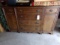 WALNUT SIDEBOARD WITH GLASS TOP