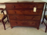 ANTIQUE FOUR DRAWER MAHOGANY BUREAU