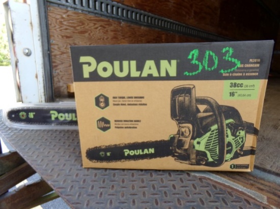 #303 POULAN 38 CC 16" CHAIN SAW NEW IN BOX