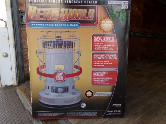 #308 KERO WORLD PORTABLE INDOOR KEROSENE HEATER NEW IN BOX