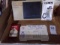 BOX LOT WITH ADVERTISING COLLECTIBLES INCLUDING KELLAM CALENDAR MARLBORO VI