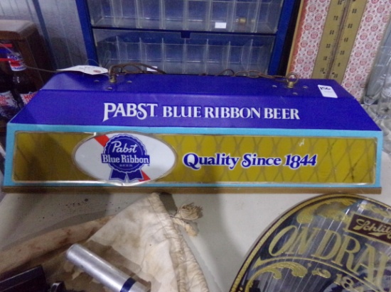 PABST BLUE RIBBON HANGING LIGHT FIXTURE 30 X 10