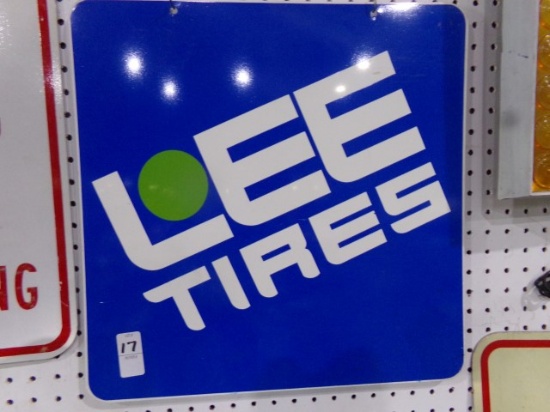 LEE TIRES DOUBLE SIDED SIGN 18 X 18