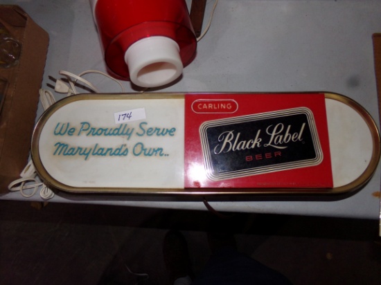 BLACK LABEL LIGHTED SIGN
