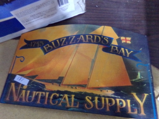 BUZZARDS BAY NAUTICAL SUPPLY SIGN 16 X 10