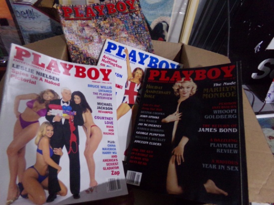 BOX OF APPROXIMATELY 24 PLAYBOY MAGAZINES