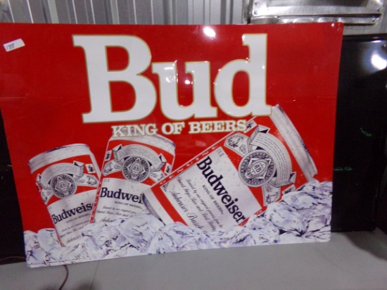TIN BUDWEISER SIGN 25 X 36