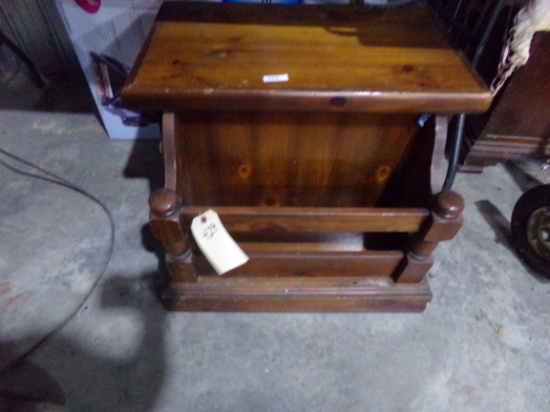 KNOTTY PINE MAGAZINE END TABLE
