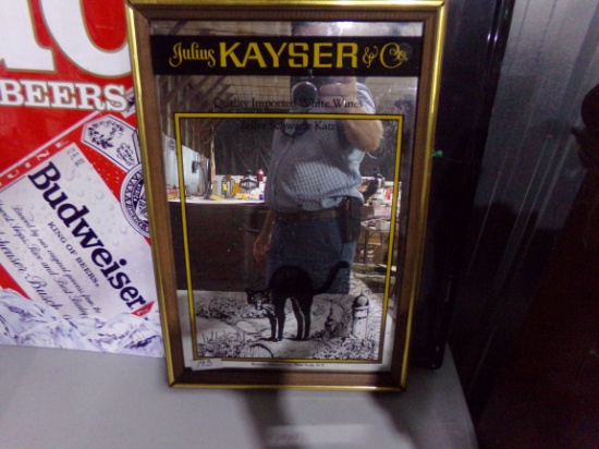 JULIUS KAYSER MIRROR ADVERTISING 19 X 13