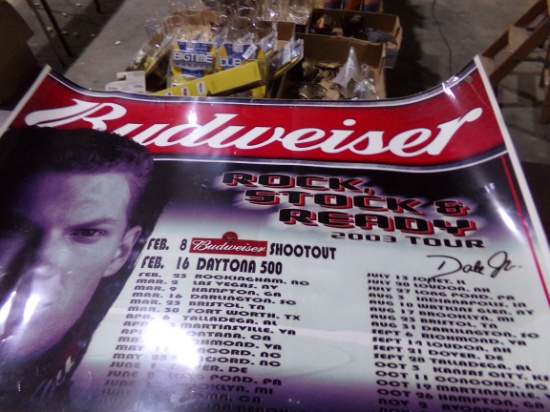 QUAKER STATE DECAL AND DALE JR BUDWEISER POSTER