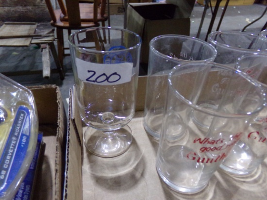 BOX OF GUNTHER BEER GLASSES