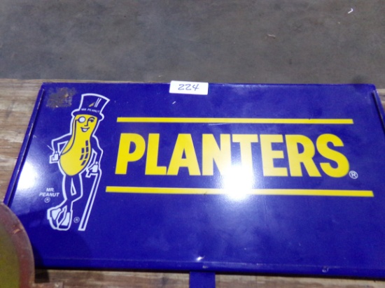 DOUBLE SIDED PLANTERS PEANUTS SIGN