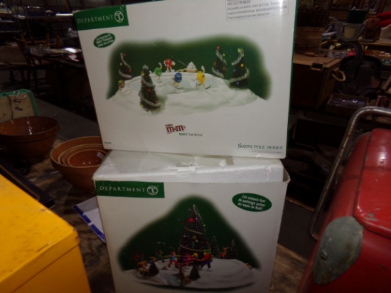 TWO DEPT 56 CHRISTMAS DECORATION CRAB FLOAT SANTA AND MORE