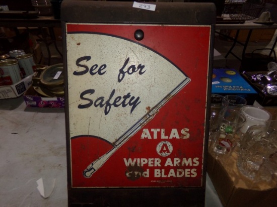 EARLY ATLAS WIPER ARMS AND BLADES METAL DISPLAY