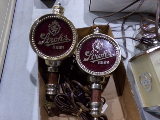 PAIR OF STROH BEER LIGHTS