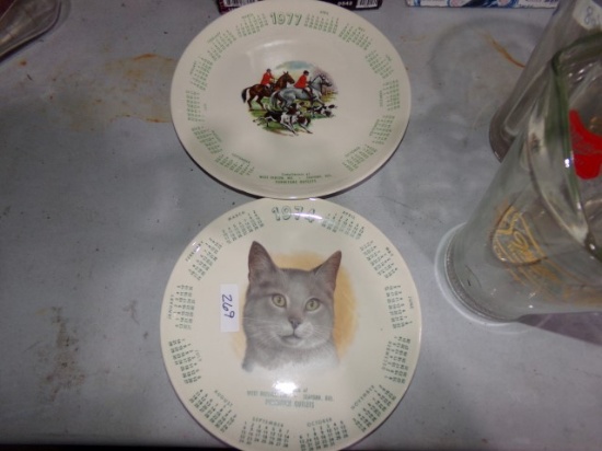 1974 AND 1977 CALENDAR PLATES