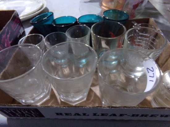 BOX LOT SHOT GLASSES AND MORE