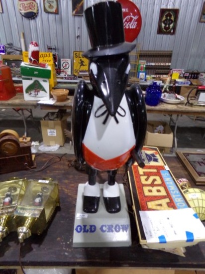 OLD CROW PLASTIC ADVERTISING DISPLAY APPROXIMATLEY 31 INCH