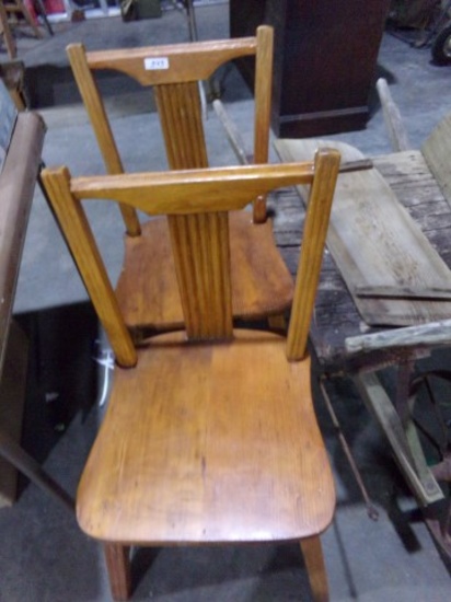 TWO PINE SIDE CHAIRS