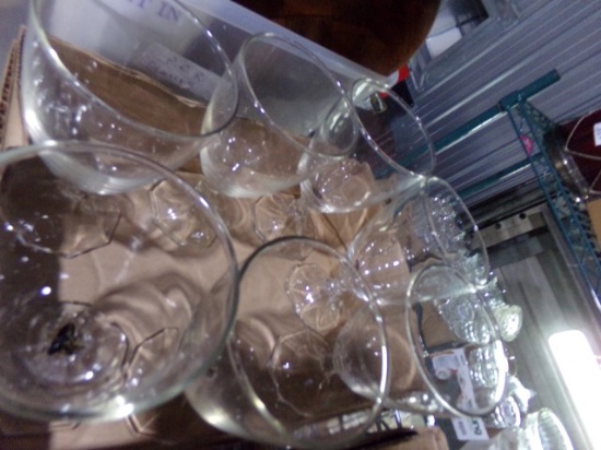SEVEN CRYSTAL GOBLETS