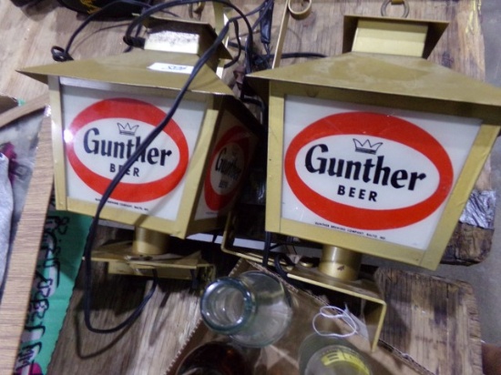 PAIR OF GUNTHER BEER LIGHT FIXTURES