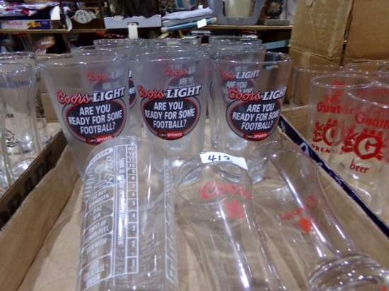 BOX OF COORS BEER GLASSES