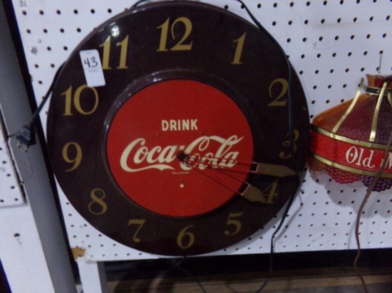 VINTAGE ELECTRIC COCA COLA CLOCK 18 INCH