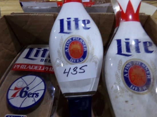 BOX OF MILLER LITE TAP PULLS