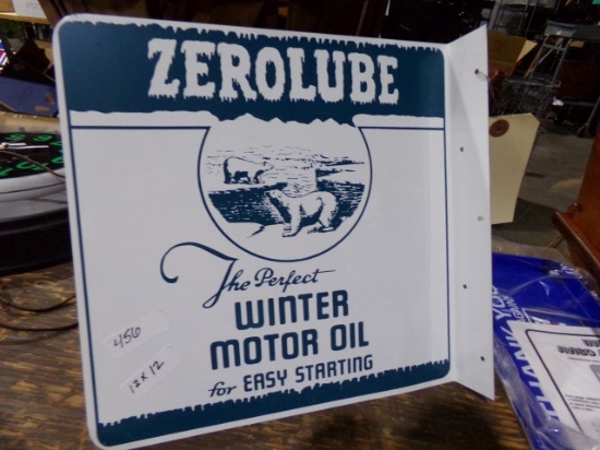 ZEROLUBE DOUBLE SIDED SIGN 12 X 12