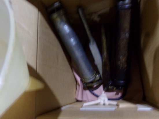 PAIR OF GREASE GUNS AND FUNNEL