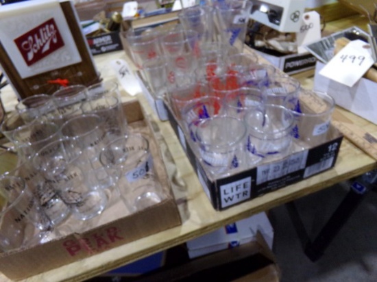 THREE BOXES OF BEER GLASSES NATIONAL BEER HAMMS DELMARVA BEER FEST ETC