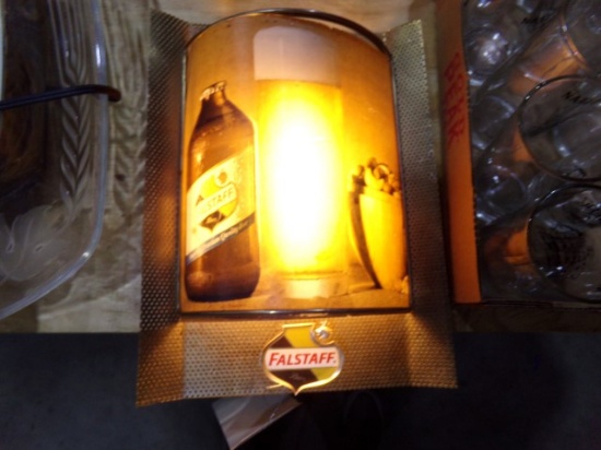 LIGHTED BEER ADVERTISING FALSTAFF