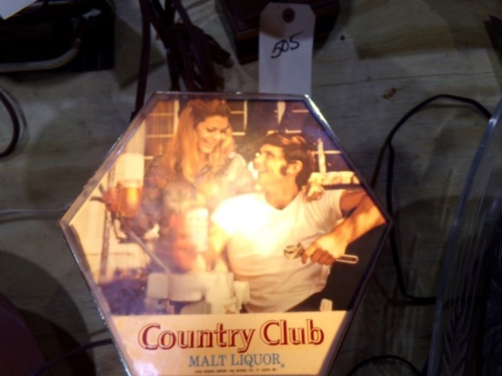 COUNTRY CLUB MALT LIQUOR LIGHTED SIGN
