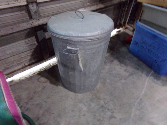 GALVANIZED GARBAGE CAN
