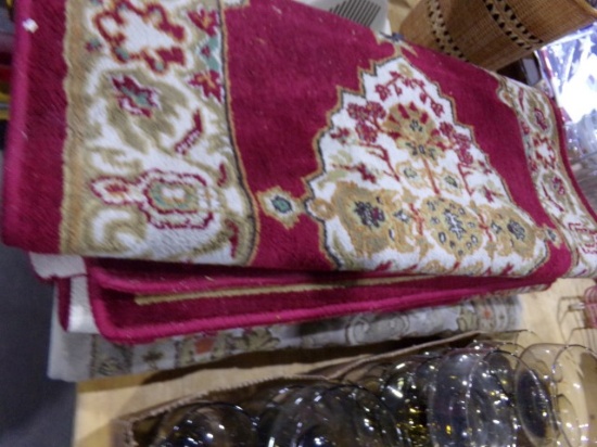 THROW RUGS AND BAG ON WHEELS