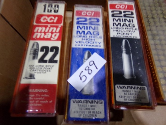 APPROXIMATELY 500 ROUNDS CCI 22 LONG RIFLE MINNI MAG