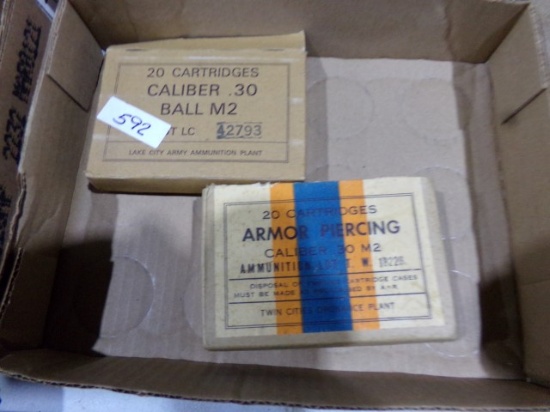 APPROXIMATELY 40 ROUNDS 30 CALIBER BALL M2 AMMO