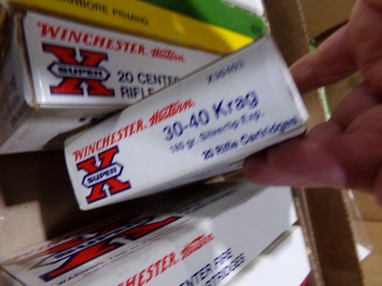 APPROXIMATELY 120 ROUNDS 30 40 KRAG 180 GRAIN SILVER TIP AMMO