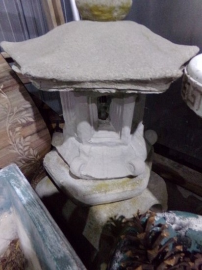CONCRETE BUDHA TEMPLE 30 INCH HIGH