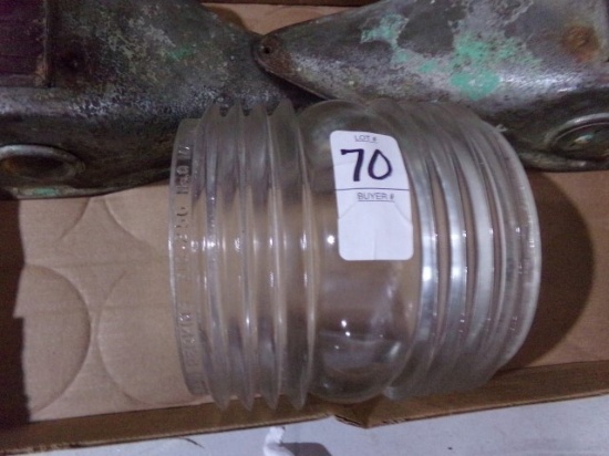 VINTAGE BOAT LIGHTS STARBOARD AND PORT AND ANCHOR LIGHT LENS