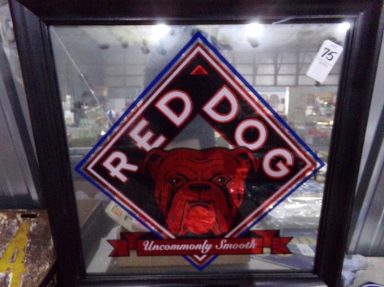 RED DOG BEER MIRROR SIGN 18 X 18