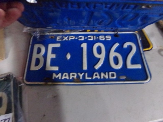 MATCHED SET 1969 MD LICENSE PLATES