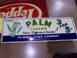 TIN PALM CIGAR SIGN APPROXIMATELY 19 X 6