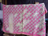 SMALL PINK PATCHWORK QUILT