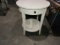 WHITE TWO TIER SINGLE DRAWER TABLE 21 X 26