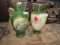 PAIR OF HAND PAINTED URNS