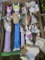 BOX OF EASTER DECORATIONS INCLUDING RABBITS AND FIGURINES