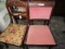 SET OF FOUR SIDE CHAIRS THREE MATCHING ROSE CARVING BACK